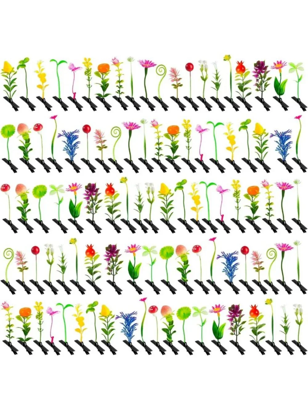 100 Pcs Mixed Style Plant Hairpins - Versatile Sprout Clips for Gardening